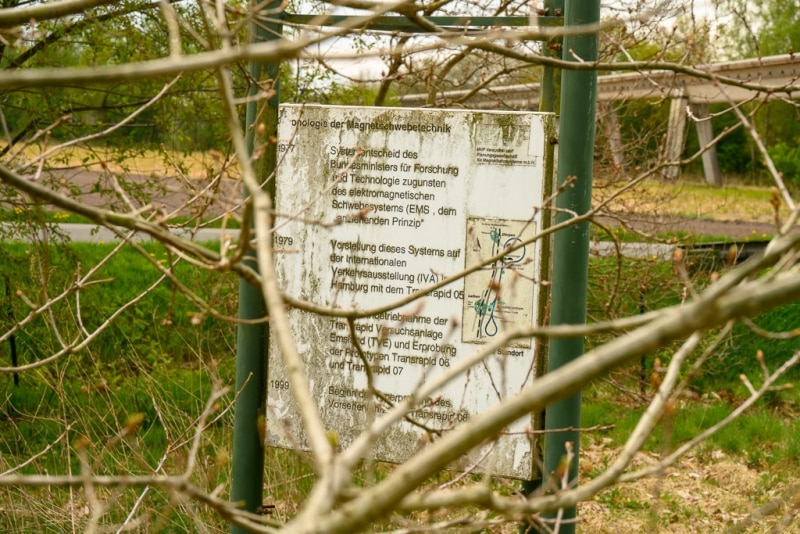 Lost Place Info Tafel am Besucherparklatz Transrapid Informationszentrum Dörpen