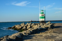 Molenkopf Süd grüner Leuchtturm Ship Spotting IJmuiden
