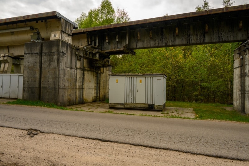 Weiche in  der Teststrecke beim Transrapid Besucherzentrum in Lathen
