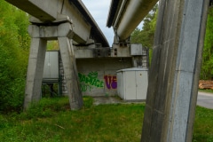 Weiche in  der Teststrecke beim Transrapid Besucherzentrum in Lathen
