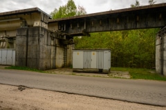 Weiche in  der Teststrecke beim Transrapid Besucherzentrum in Lathen