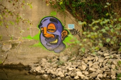Grafiti an Brücke Detailansicht