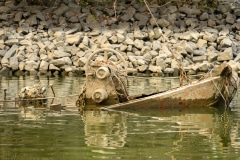 Aalkutter im Rhein bei Neuss