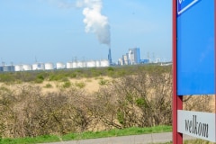 Blick auf den Rottderdamer Hafen von der Koepel Zeeburg in Oostvoorne