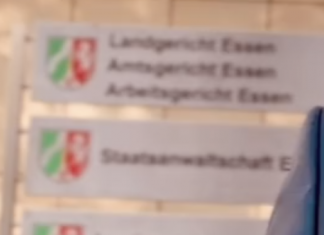 Malte N. Klimakleber 1. Prozesstag Landgericht Essen